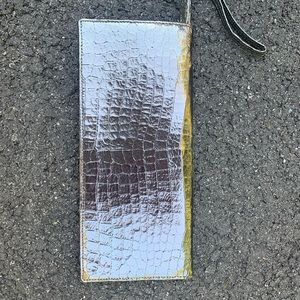 LODIS Metallic Crocodile Embossed Clutch/Wristlet